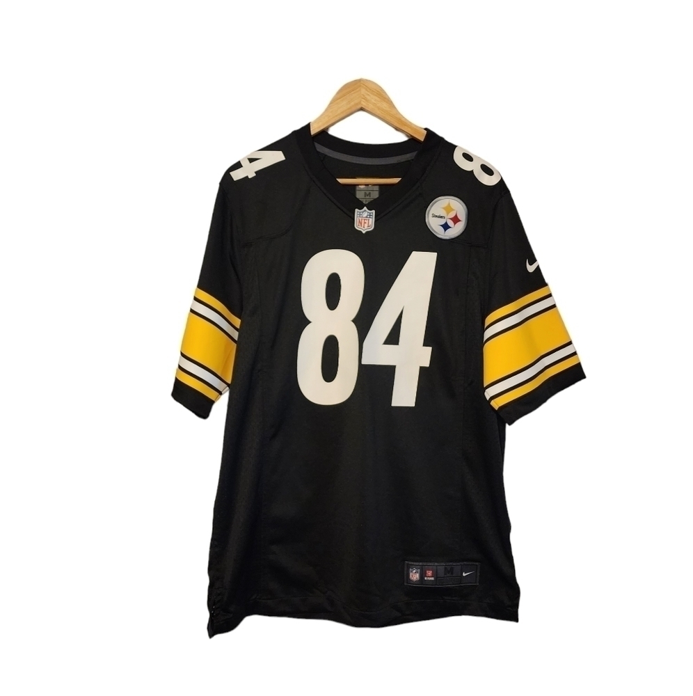𝅺NFL Nike Brown Steeler Football Jersey Medium Black and Gold Sports Shirt